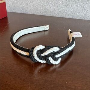 Anthropologie Black and white knot headband brand new